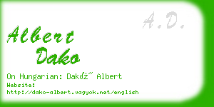 albert dako business card